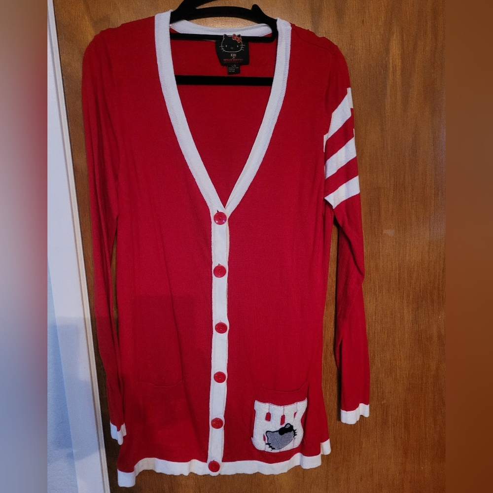 Hello Kitty x Forever 21 Red Cardigan - Large